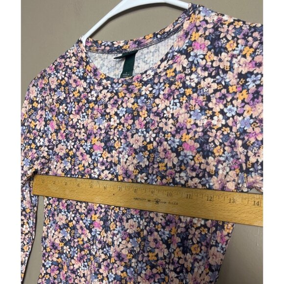 A New Day 2 Tops Bundle NWT Purple Floral Casual Spring Crop Basic Womens XS - Picture 7 of 8